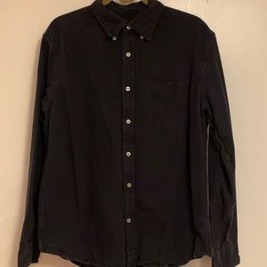 Black Short Sleeve Button Down Shirt